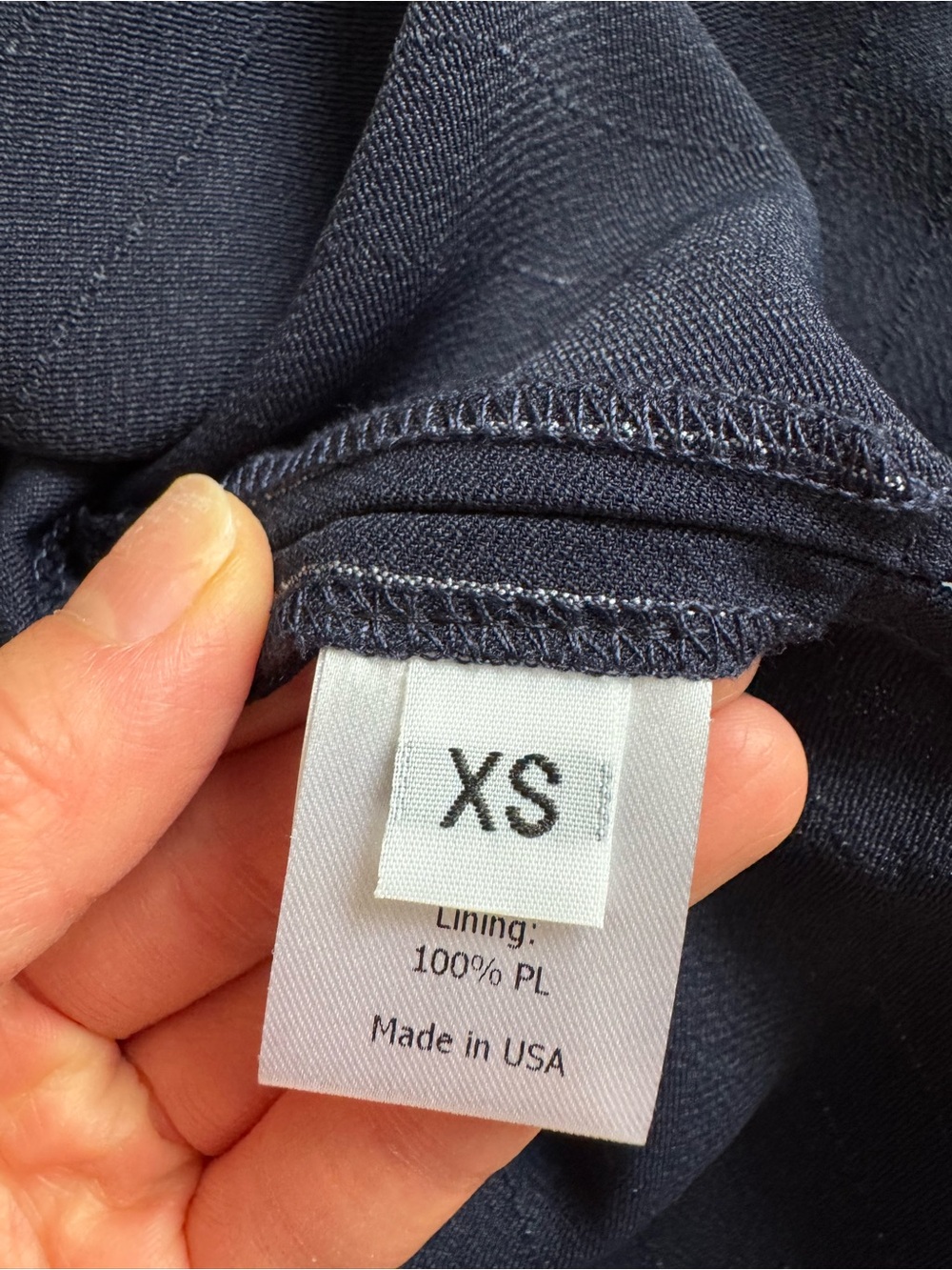 La Ligne Navy Pinstripe Opened Back Shirt, Size XS - Picture 8 of 11